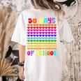 50 Days Of School Hearts Teacher Happy 50th Day Of School Women's Comfort Colors T-Shirt Back Print Ivory