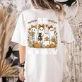 5K Boo Crew Halloween Teacher K5 Floral Ghost Trick Or Teach Women's Comfort Colors T-Shirt Back Print Ivory 5K Boo Crew Halloween Teacher K5 Floral Ghost Trick Or Teach Women's Comfort Colors T-Shirt Back Print Ivory