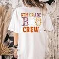 5th Grade Boo Crew Halloween Teachers Students Women's Comfort Colors T-Shirt Back Print Ivory