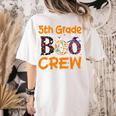 5th Grade Boo Crew Teacher Fifth Grade Halloween Women's Comfort Colors T-Shirt Back Print Ivory