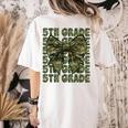 5th Grade Teacher Student Camo Bow Back To School Women's Comfort Colors T-Shirt Back Print Ivory 5th Grade Teacher Student Camo Bow Back To School Women's Comfort Colors T-Shirt Back Print Ivory
