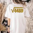 6 7 Leopard Pattern Meme Square Root 4489 Slang Math Teacher Women's Comfort Colors T-Shirt Back Print Ivory