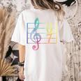67 Music Meme Slang Six Seven Music Teacher Musician Women's Comfort Colors T-Shirt Back Print Ivory