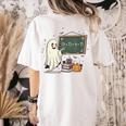 67 Teacher Halloween Ghost Six Seven Meme Math Joke Women's Comfort Colors T-Shirt Back Print Ivory 67 Teacher Halloween Ghost Six Seven Meme Math Joke Women's Comfort Colors T-Shirt Back Print Ivory