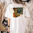 67 Teacher Halloween Skeleton Six Seven Meme Math Women's Comfort Colors T-Shirt Back Print Ivory
