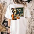 67 Teacher Halloween Skeleton Women's Comfort Colors T-Shirt Back Print Ivory