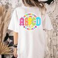 ABCD Kindergarten Rocks Back To School Teachers Students Women's Comfort Colors T-Shirt Back Print Ivory ABCD Kindergarten Rocks Back To School Teachers Students Women's Comfort Colors T-Shirt Back Print Ivory
