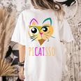 Abstract Cat Art Picatsso Shirt For Art Teachers Women's Comfort Colors T-Shirt Back Print Ivory Abstract Cat Art Picatsso Shirt For Art Teachers Women's Comfort Colors T-Shirt Back Print Ivory