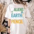 If Aliens Can Find Earth You Can Find a Pencil Teacher Women's Comfort Colors T-Shirt Back Print Ivory If Aliens Can Find Earth You Can Find a Pencil Teacher Women's Comfort Colors T-Shirt Back Print Ivory