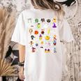 Alphabet ABCs Halloween Characters Kindergarten Teacher Kids Women's Comfort Colors T-Shirt Back Print Ivory Alphabet ABCs Halloween Characters Kindergarten Teacher Kids Women's Comfort Colors T-Shirt Back Print Ivory