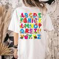 Alphabet Animals ABCs Zoo Kids Boys Girls Teacher Women's Comfort Colors T-Shirt Back Print Ivory