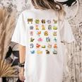 Alphabet Animals Back To School Pre-K Kindergarten Teacher Women's Comfort Colors T-Shirt Back Print Ivory