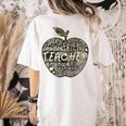 Apple Camoflauge Clothing Camo Student Teacher Cute School Women's Comfort Colors T-Shirt Back Print Ivory Apple Camoflauge Clothing Camo Student Teacher Cute School Women's Comfort Colors T-Shirt Back Print Ivory
