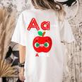 A Is For Apple Pre-K Kindergarten Teacher Student Women's Comfort Colors T-Shirt Back Print Ivory