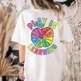 Apple Retro Play Is Learning Kindergarten Teacher Daycare Women's Comfort Colors T-Shirt Back Print Ivory