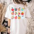 Art Apples Back To School For Teacher Student Women's Comfort Colors T-Shirt Back Print Ivory Art Apples Back To School For Teacher Student Women's Comfort Colors T-Shirt Back Print Ivory