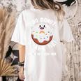 Art Teacher Halloween Donut Lover Costume Kawaii Monster Women's Comfort Colors T-Shirt Back Print Ivory