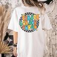 Back To School Groovy Teacher 1st First Grade Crew Squad Women's Comfort Colors T-Shirt Back Print Ivory Back To School Groovy Teacher 1st First Grade Crew Squad Women's Comfort Colors T-Shirt Back Print Ivory