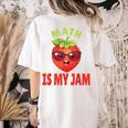 Back To School Math Is My Jam Math Teacher Women's Comfort Colors T-Shirt Back Print Ivory
