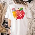 Back To School Pencil And Apple Teacher Student Women's Comfort Colors T-Shirt Back Print Ivory Back To School Pencil And Apple Teacher Student Women's Comfort Colors T-Shirt Back Print Ivory