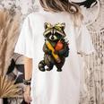 Back To School Raccoon Teachers Student Kids Women's Comfort Colors T-Shirt Back Print Ivory