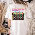 Back To School Retro Teaching Is My Jam 80s Teacher Boombox Women's Comfort Colors T-Shirt Back Print Ivory Back To School Retro Teaching Is My Jam 80s Teacher Boombox Women's Comfort Colors T-Shirt Back Print Ivory