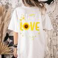 Back To School Teach Love And Inspire Teacher Sunflower Women's Comfort Colors T-Shirt Back Print Ivory Back To School Teach Love And Inspire Teacher Sunflower Women's Comfort Colors T-Shirt Back Print Ivory