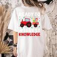 Back To School Teacher Farming Tractor Farmer Kids 100th Day Women's Comfort Colors T-Shirt Back Print Ivory Back To School Teacher Farming Tractor Farmer Kids 100th Day Women's Comfort Colors T-Shirt Back Print Ivory
