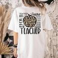 Back To School Teacher Life Apple Leopard Teacher Women Women's Comfort Colors T-Shirt Back Print Ivory Back To School Teacher Life Apple Leopard Teacher Women Women's Comfort Colors T-Shirt Back Print Ivory