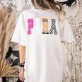 Back To School Teacher Para Preppy Checkered Para Life Women's Comfort Colors T-Shirt Back Print Ivory Back To School Teacher Para Preppy Checkered Para Life Women's Comfort Colors T-Shirt Back Print Ivory