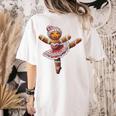 Ballet Dancer Gingerbread Christmas Dance Teacher Girl Women Women's Comfort Colors T-Shirt Back Print Ivory Ballet Dancer Gingerbread Christmas Dance Teacher Girl Women Women's Comfort Colors T-Shirt Back Print Ivory