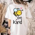 Bee Kind Bumble Bee Anti Bullying Teacher Kindness Matters Women's Comfort Colors T-Shirt Back Print Ivory