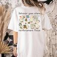 Behavior Analyst Silly Goose RBT ABA Therapy Sped Teacher Women's Comfort Colors T-Shirt Back Print Ivory
