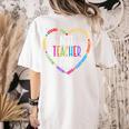 Best Teacher Ever Teacher Motivational Appreciation Women's Comfort Colors T-Shirt Back Print Ivory