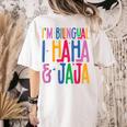 I Am Bilingual I Haha And Jaja Latina Latino Spanish Teacher Women's Comfort Colors T-Shirt Back Print Ivory I Am Bilingual I Haha And Jaja Latina Latino Spanish Teacher Women's Comfort Colors T-Shirt Back Print Ivory
