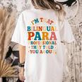 Bilingual Paraeducator Paraprofessional Parapro Teachers Women's Comfort Colors T-Shirt Back Print Ivory Bilingual Paraeducator Paraprofessional Parapro Teachers Women's Comfort Colors T-Shirt Back Print Ivory