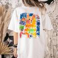 Broken Crayons Still Color Cat Teacher Women's Comfort Colors T-Shirt Back Print Ivory Broken Crayons Still Color Cat Teacher Women's Comfort Colors T-Shirt Back Print Ivory