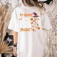 My Broom Broke So Now I Teach Music Teacher Halloween Women's Comfort Colors T-Shirt Back Print Ivory My Broom Broke So Now I Teach Music Teacher Halloween Women's Comfort Colors T-Shirt Back Print Ivory