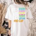 Bruh We Back Bruh No Cap We'Re Back Teacher Student Women's Comfort Colors T-Shirt Back Print Ivory