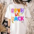 Bruh We Back Teachers First Day Back To School Teachers Women's Comfort Colors T-Shirt Back Print Ivory Bruh We Back Teachers First Day Back To School Teachers Women's Comfort Colors T-Shirt Back Print Ivory