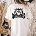 Bulldogs Teacher Student School Sports Fan Team Spirit Women's Comfort Colors T-Shirt Back Print Ivory