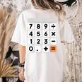 Calculator Easy Halloween Costume For Math Teacher Women's Comfort Colors T-Shirt Back Print Ivory Calculator Easy Halloween Costume For Math Teacher Women's Comfort Colors T-Shirt Back Print Ivory