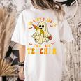 You Can't Scare Me I'm A Math Teacher Halloween Ghost Groovy Women's Comfort Colors T-Shirt Back Print Ivory You Can't Scare Me I'm A Math Teacher Halloween Ghost Groovy Women's Comfort Colors T-Shirt Back Print Ivory