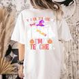 You Can't Scare Me I'm A Teacher Halloween Women's Comfort Colors T-Shirt Back Print Ivory