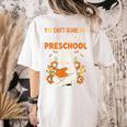 You Cant Scare Me I Teach Preschool Halloween Teacher Women's Comfort Colors T-Shirt Back Print Ivory