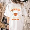 You Can't Scare Me I Teach History Retro Teacher Halloween Women's Comfort Colors T-Shirt Back Print Ivory
