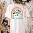 Career In Modeling AAC Teacher SLP SPED Communication Autism Women's Comfort Colors T-Shirt Back Print Ivory