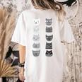 Cat Themed Artist Value Scale Educational Art Teacher Women's Comfort Colors T-Shirt Back Print Ivory