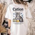Cation Shirt Cat Science Chemistry Teacher Chemist Pun Women's Comfort Colors T-Shirt Back Print Ivory
