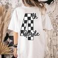 Checkered Fourth Grade Back To School Teachers Students Women's Comfort Colors T-Shirt Back Print Ivory Checkered Fourth Grade Back To School Teachers Students Women's Comfort Colors T-Shirt Back Print Ivory